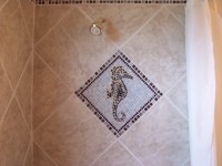 Seahorse Mosaic Shower Enclosure