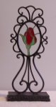 Rose Bud in Freestanding Picture Frame