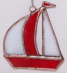 Ornament - Sailboat - Red