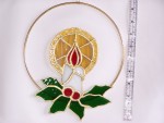 Christmas Candle In 8" Brass Hoop