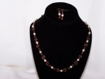 Necklace and Earring Set - Beaded Copper