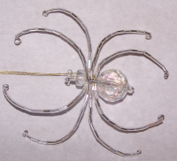 Beaded Spider - Clear and White