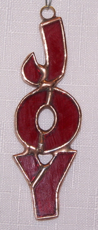 Ornament - Joy - 4" - Red