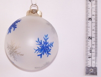 Painted Frosted Ornament, Snowflake