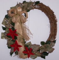 Angel Wreath with pine ribbon