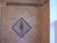Seahorse Mosaic Shower Enclosure