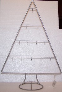 Display - Tree - 12 Hook Chrome Earring Stand