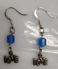 Earrings - Word Charm - Love
