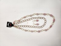 Set - Necklace and Earring - Pink 