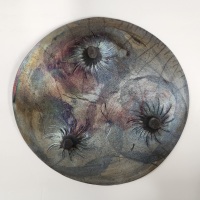 Raku Pottery - 3F- Plate - 10"