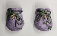 Vase - Painted Wall Vase - Grape Vine