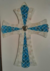 Mosaic Cross - Jeweled Heart