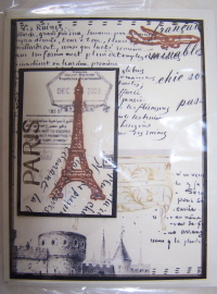 Note Card - Individual - Paris - Scapbook Style