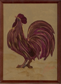 Roosters , Acrylic, Set of 2