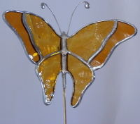 Plant Pick - 3D Butterfly - Amber