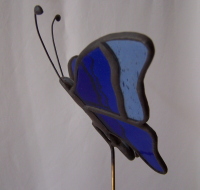 Plant Pick - 3D Butterfly - Blue with Cabochon Body
