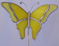 Plant Pick - 3D Butterfly - Yellow