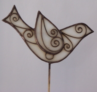 Plant Pick - Dove - Overlay Swirls