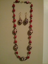 Set - Tiger Necklace & Earrings