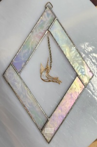 Suncatcher - Brass Hummingbird In Irid Diamond AUK