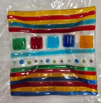 Fused Glass Candy Dish - Geometric