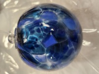 Blown Glass - Gazing Ball - Blue