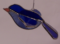 3D Songbird Ornament - 2 Toned Blue