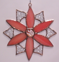Floral Star - Coral and Clear