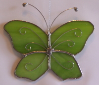 Butterfly with Wire Overlay - Green