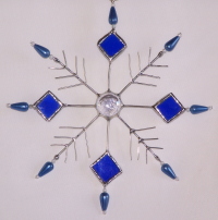 Beaded Snowflake - Blue
