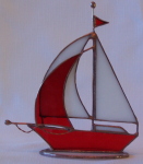 Sailboat - Freestanding - Red & White