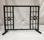 Beaded Spider in Wrought Iron Frame