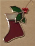 Ornament -  Christmas Stocking with Holly