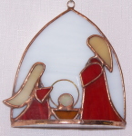 Ornament - Nativity - Free Standing - Red