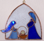 Ornament - Nativity - Hanging - Blue