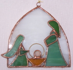 Ornament - Nativity - Hanging - Green