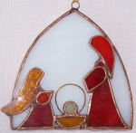 Ornament - Nativity - Hanging - Red