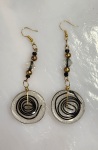 Earrings - Beaded Drop - Round Lampwork
