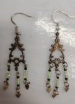 Earrings - Beaded Drop - MH 3 Strand GR seed Beads 