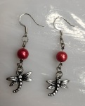 Earrings - Charm Drop - Dragonfly - SF