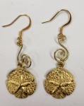 Earrings - Charm - Sanddollar - Wire Swirl - GF