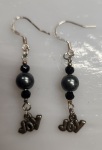 Earrings - Word Charm - BK Pearl