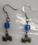 Earrings - Word Charm - Love