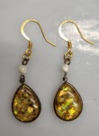 Earrings - Upcycled - Glitter in Acrylic teardrop - GF