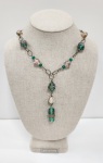 Necklace - Lampwork Beads - Green