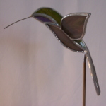 Plant Pick - 3D Hummingbird - Green & Mauve