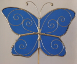 Plant Pick - Butterfly - Blue - Overlay Swirls
