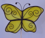 Plant Pick - Butterfly - Yellow - Overlay Swirls