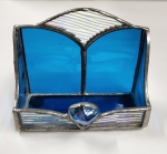 Business Card Holder - Aqua Geometric