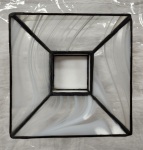 Tea Lite Burner - Square - Black & White - AUK